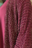 Fisherman Shimmer Cardigan Burgundy
